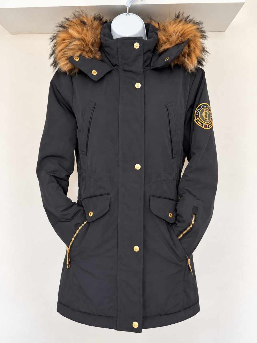 Holland Cooper Navy Parka Coat – Size S